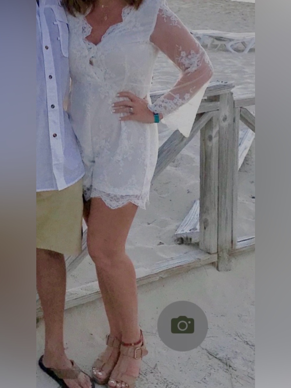 PrettyLittleThing White Lace Long Sleeve Romper